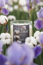 Load image into Gallery viewer, Cotton Iris *CLEAN*: 15oz double wick
